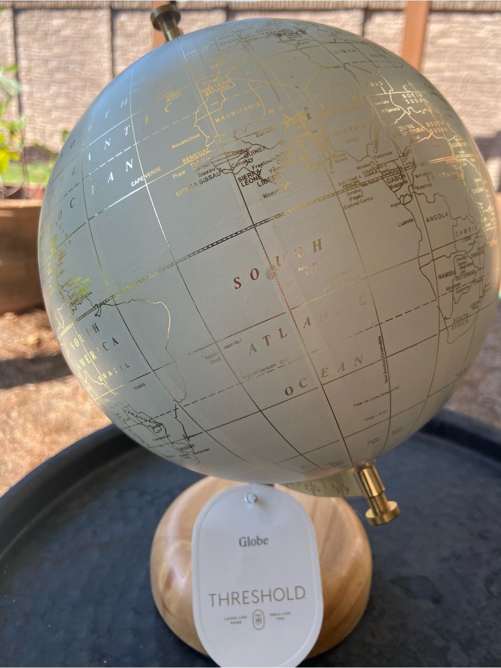 NWT Threshold Cream & Gold Globe